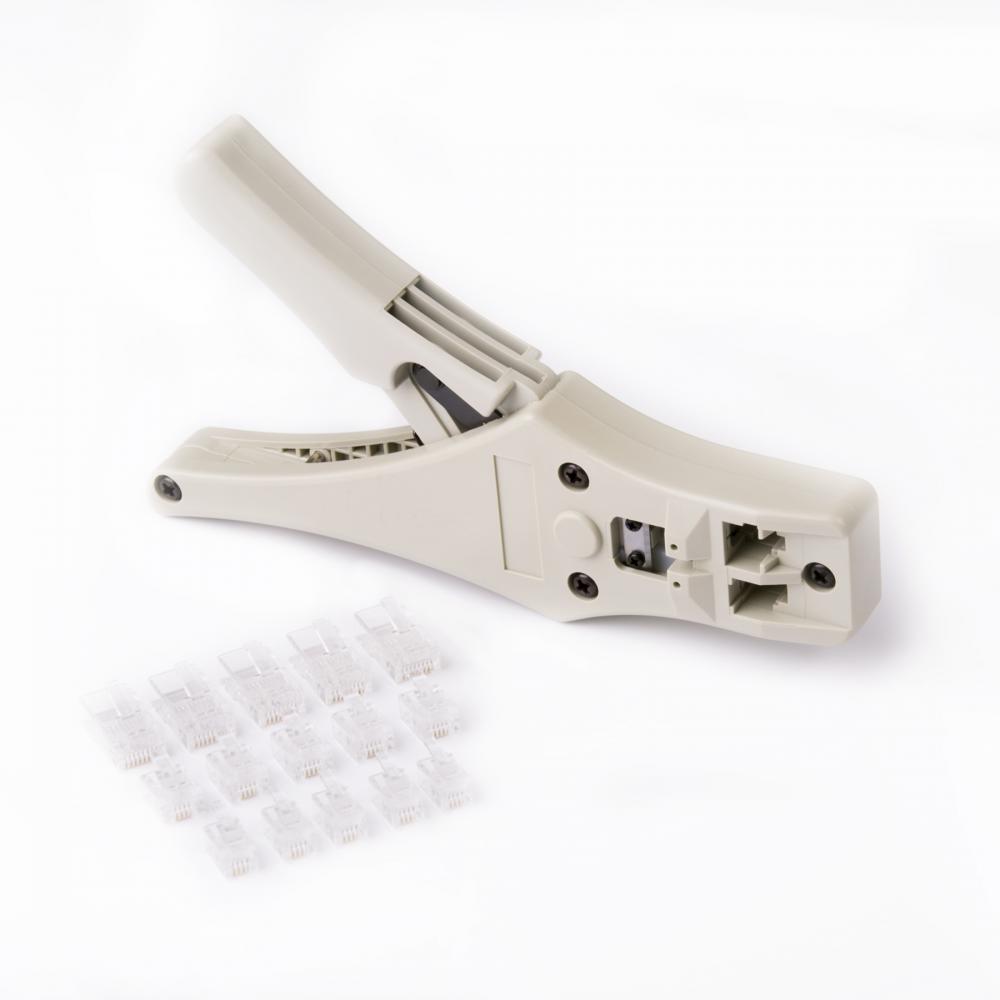 RG11 RJ45 Modular Plug Crimper  1/Clam