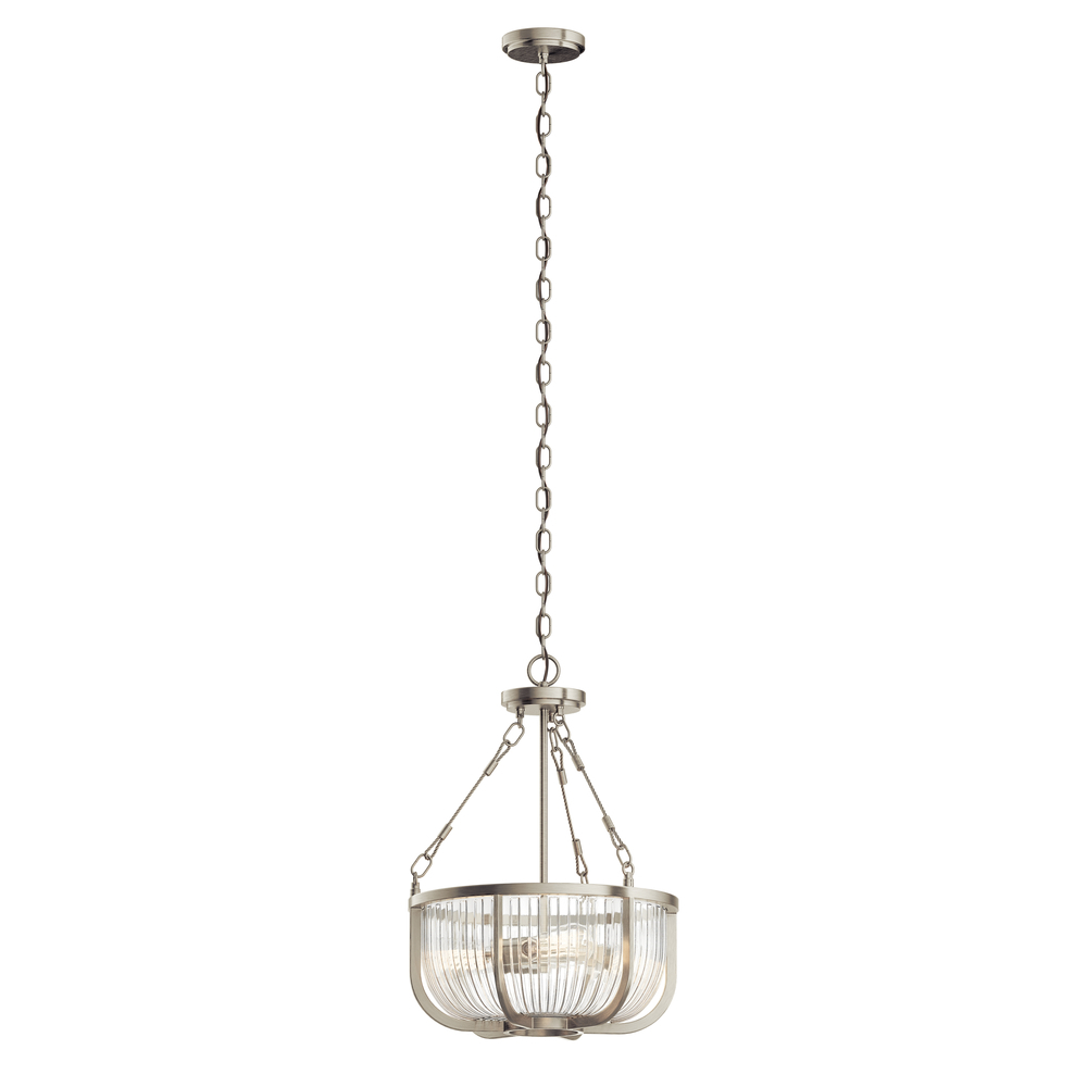 Roux™ 22.25" 3 Light Pendant Brushed Nickel