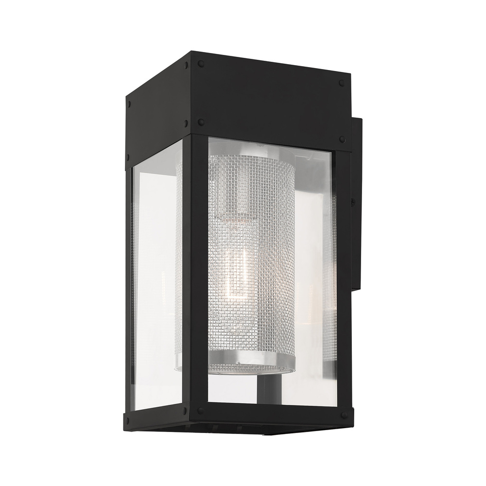 1 Lt Black Outdoor Wall Lantern