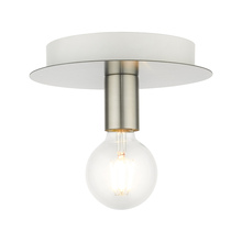 Livex Lighting 45871-91 - 1 Lt Brushed Nickel Flush Mount