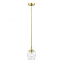 Livex Lighting 46721-12 - 1 Light Satin Brass Single Pendant