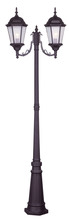 Livex Lighting 7554-07 - 2 Light Bronze Outdoor 2 Head Post