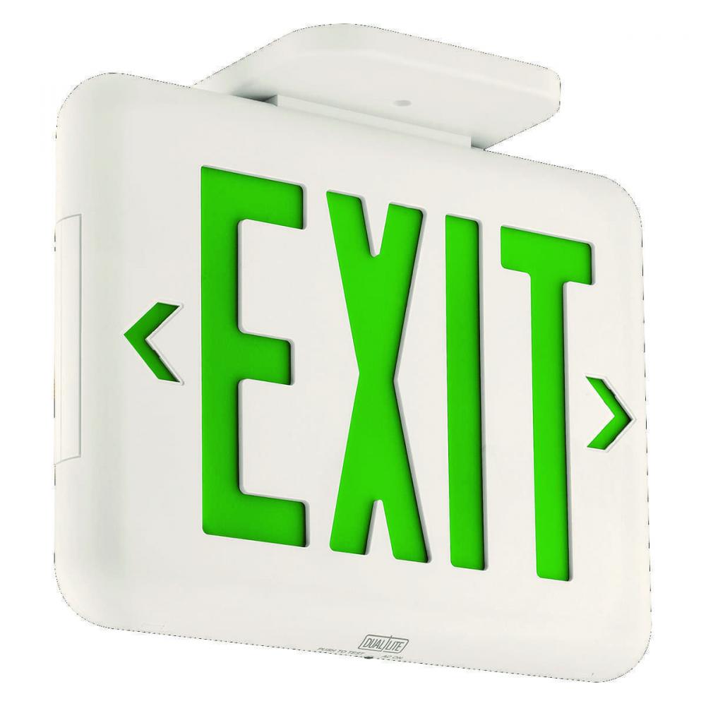 Stand Emer Exit w/ SD green text WH HSG