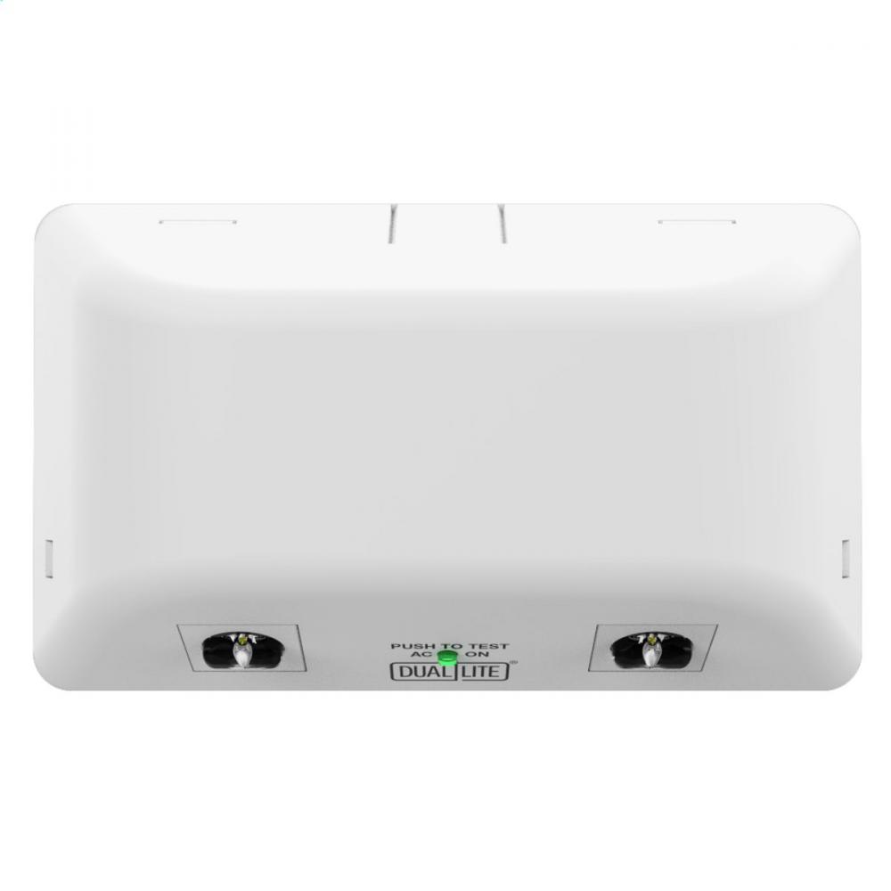 EMER LIGHT BLACK 2 LED DAMP WIDE LENS