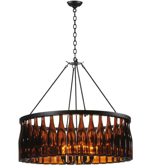 37"W Tuscan Vineyard Estate 36 Wine Bottle Chandelier