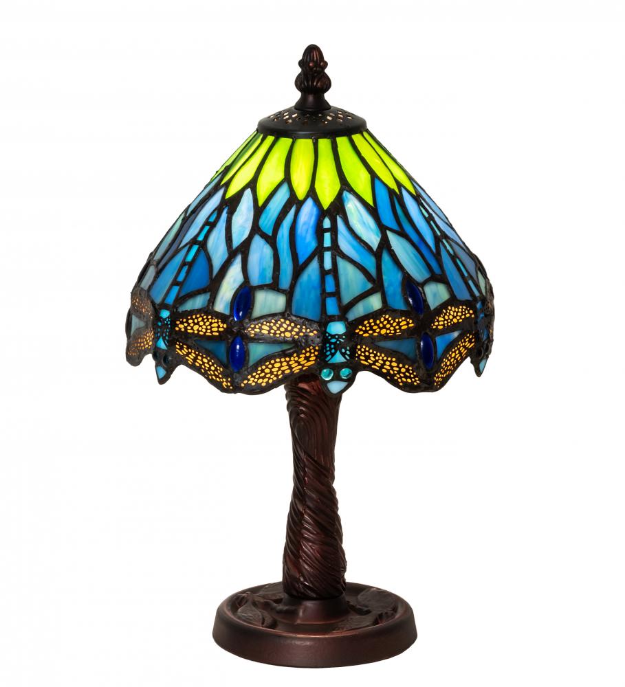 13" High Tiffany Hanginghead Dragonfly Mini Lamp