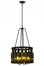 Meyda Green 128162 - 17"W Tuscan Vineyard Estate 16 Wine Bottle Chandelier