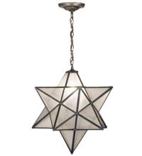 Meyda Green 15151 - 24"W Moravian Star Clear Seeded Pendant