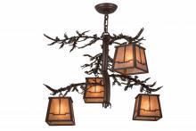 Meyda Green 161741 - 28"W Pine Branch Valley View 4 LT Chandelier