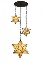 Meyda Green 166958 - 25"W Moravian Star 3 LT Cascading Pendant