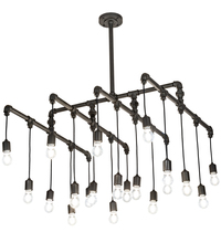 Meyda Green 201071 - 36" Square PipeDream Alva 20 Light Cascading Pendant