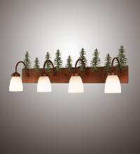 Meyda Green 247393 - 34" Wide Tall Pines 4 Light Vanity Light