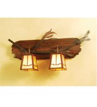 Meyda Green 65090 - 24"W Pine Branch Valley View 2 LT Wall Sconce