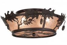 Meyda Green 68932 - 20"W Oak Leaf & Acorn Flushmount