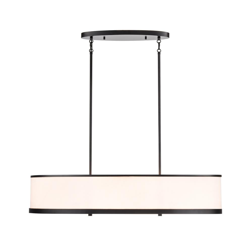 High Street 8 Light Island Light 15", Black