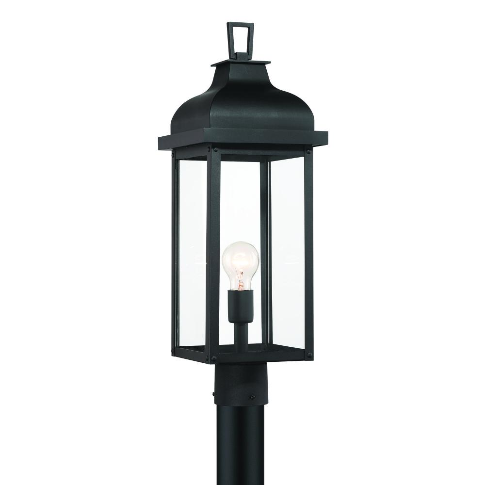 Madrid 1 Light Outdoor Post Light, Black