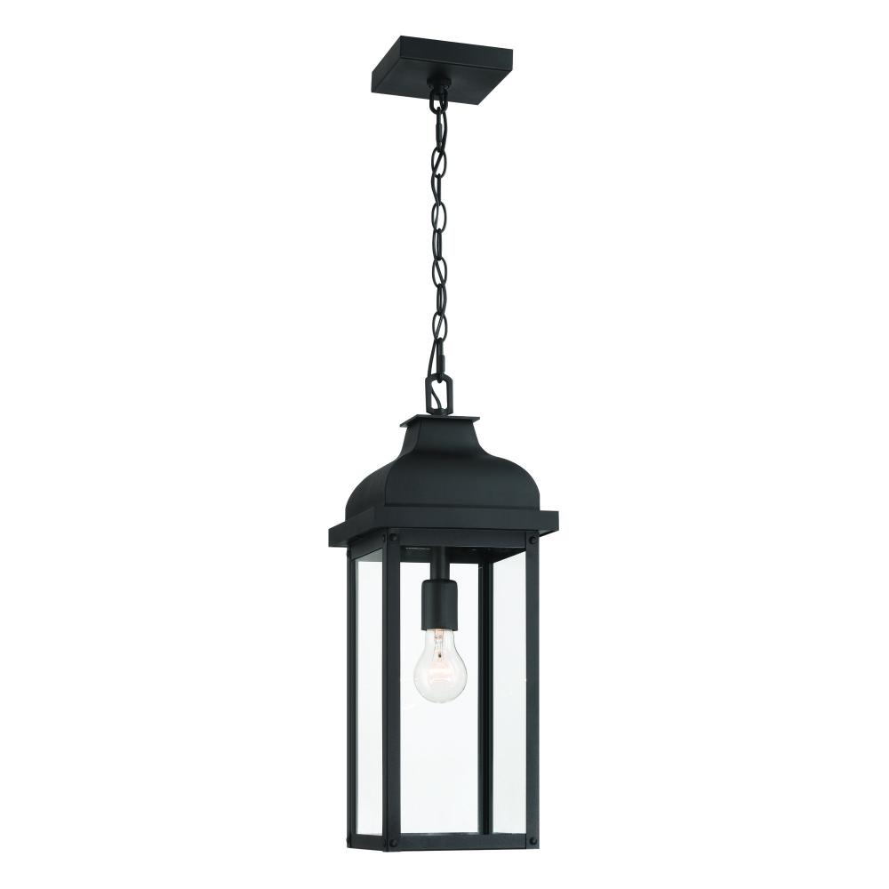 Madrid 1 Light Outdoor Pendant, Black