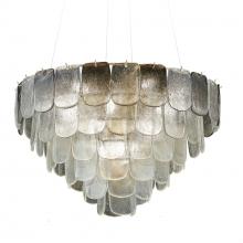 Artcraft AC12053CS - Bianca 19 Light Chandelier, Polished Nickel, Crystalline Smoke with Piastra Type Glassware