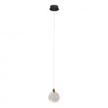 Artcraft AC12150BB - Snowflake 1 Light Integrated LED Pendant, Satin Brass