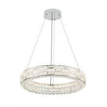 Artcraft AC6921PN - Elegance Integrated LED Chandelier 24", Chrome with Crystal Glassware