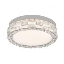 Artcraft AC6926PN - Elegance Integrated LED Flush Mount 20", Chrome with Crystal Glassware