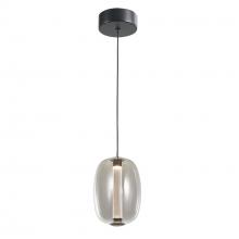 Artcraft AC6951SM - Vega Integrated LED Pendant, Black with Dark Smoke Glassware