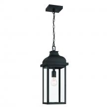 Artcraft AC8185BK - Madrid 1 Light Outdoor Pendant, Black