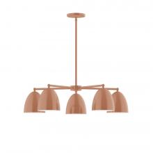 Montclair Light Works CHC417-19-L10 - 5-Light J-Series Chandelier, Terracotta