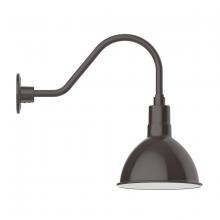 Montclair Light Works GNA115-51 - 10" Deep Bowl shade, gooseneck wall mount, Architectural Bronze