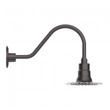 Montclair Light Works GNA157-51 - 8" Radial shade, gooseneck wall mount, Architectural Bronze