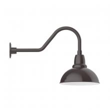 Montclair Light Works GNB106-51 - 12" Cafe shade, gooseneck wall mount, Architectural Bronze