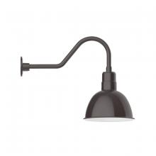 Montclair Light Works GNB116-51 - 12" Deep Bowl shade, gooseneck wall mount, Architectural Bronze