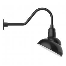 Montclair Light Works GNB121-41 - 12" Emblem shade gooseneck wall mount, Black