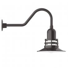 Montclair Light Works GNB148-51 - 12" Atomic shade, gooseneck wall mount, Architectural Bronze