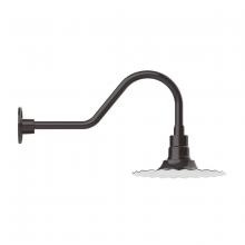 Montclair Light Works GNB158-51 - 12" Radial shade, gooseneck wall mount, Architectural Bronze