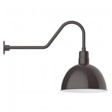 Montclair Light Works GNC117-51 - 16" Deep Bowl shade, gooseneck wall mount, Architectural Bronze