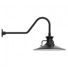 Montclair Light Works GNC143-41 - 18" Homestead shade, gooseneck wall mount, Black