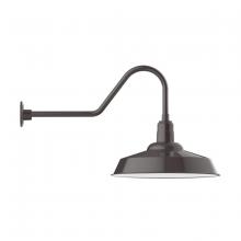 Montclair Light Works GNC186-51 - 20" Warehouse shade, gooseneck wall mount, Architectural Bronze