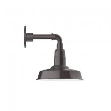 Montclair Light Works GNM181-51 - 10" Warehouse shade, straight arm wall mount, Architectural Bronze