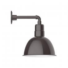 Montclair Light Works GNN116-51 - 12" Deep Bowl shade, Straight Arm wall mount, Architectural Bronze