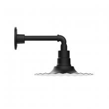 Montclair Light Works GNN158-41 - 12" Radial shade, Straight Arm wall mount, Black