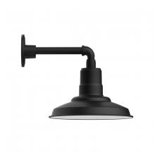 Montclair Light Works GNN182-41 - 12" Warehouse shade, Straight Arm wall mount, Black