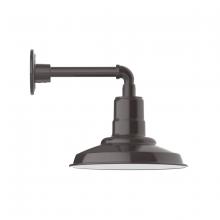 Montclair Light Works GNN182-51 - 12" Warehouse shade, Straight Arm wall mount, Architectural Bronze