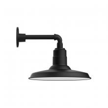 Montclair Light Works GNN183-41 - 14" Warehouse shade, Straight Arm wall mount, Black