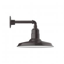 Montclair Light Works GNN183-51 - 14" Warehouse shade, Straight Arm wall mount, Architectural Bronze