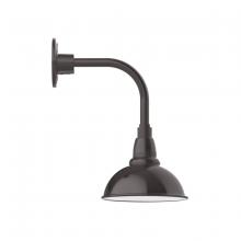 Montclair Light Works GNT105-51 - 8" Cafe shade, Curved Arm wall mount, Architectural Bronze
