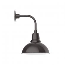 Montclair Light Works GNT106-51 - 12" Cafe shade, Curved Arm wall mount, Architectural Bronze