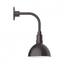 Montclair Light Works GNT114-51 - 8" Deep Bowl shade, Curved Arm wall mount, Architectural Bronze