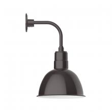 Montclair Light Works GNT116-51 - 12" Deep Bowl shade, Curved Arm wall mount, Architectural Bronze