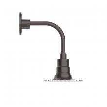 Montclair Light Works GNT157-51 - 8" Radial shade, Curved Arm wall mount, Architectural Bronze